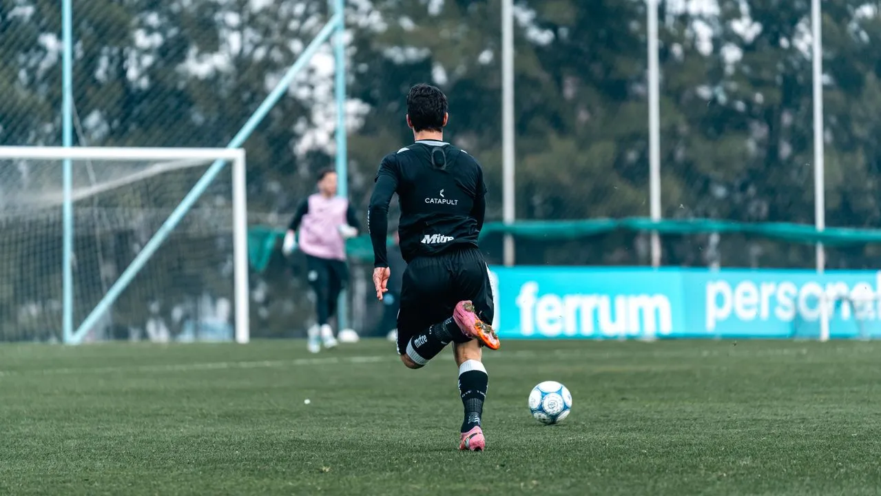 A South Van FC player working through a training drill in Vancouver
