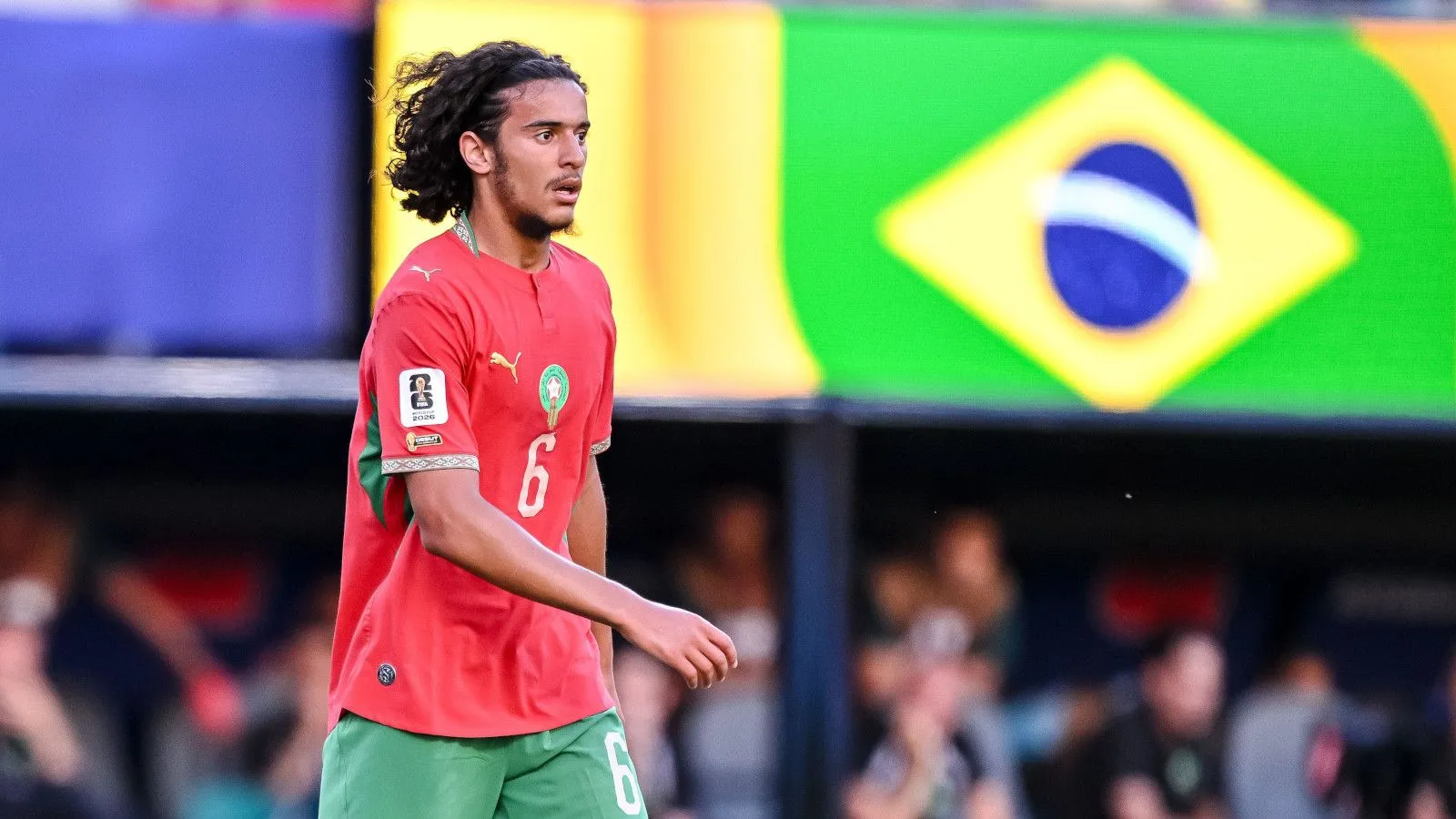 Ayyoub Bouaddi in action at the 2026 World Cup